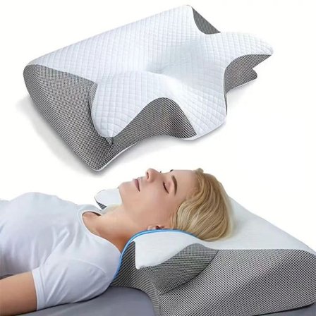 Ergonomisk Ortopedisk Pute / Memory Foam Hodepute – Puster & Lindrer Nakkesmerter Nakkepute{ROG}