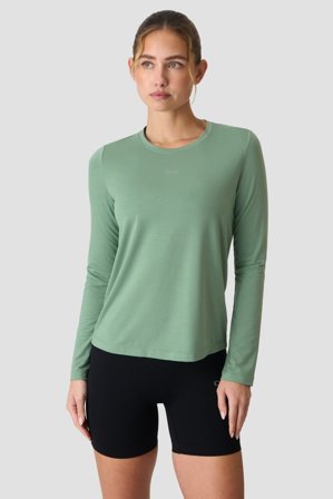 Define Loose Long Sleeve Light Green Moss