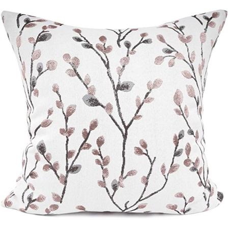 Klassinen brodeerattu Jacquard-peite koristeelliseen koteloon (Vaaleanpunainen, 18 x 18 tuumaa)