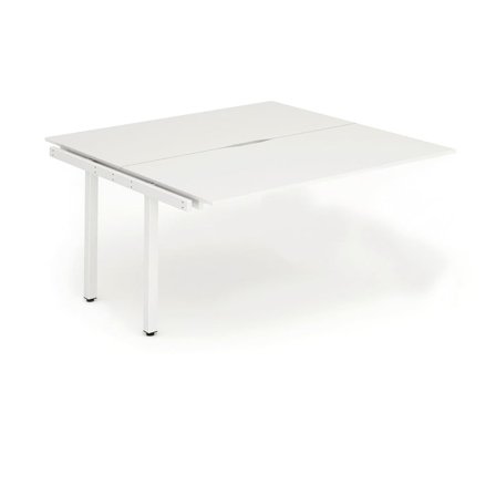 Bench desk EVOLVE, 2 person extension, 1600x1600 mm, white
