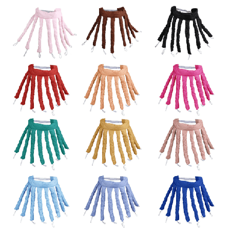 Gör-det-själv pannband Hårrullar Värmefri locktång mörkgrön