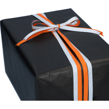 GAVEPAPIR SORT/SØLV