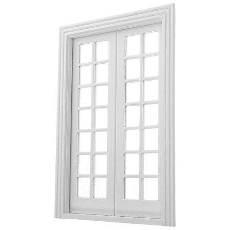 Dockhusdörr Hantverk Dubbelöppnande Dörr Miniatyr Möbler Mini Scen Tillbehör 1:12