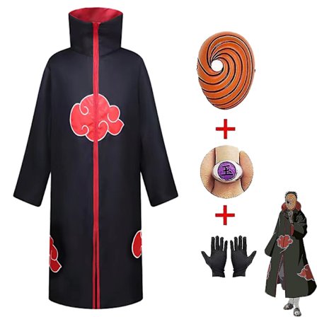 Mub- Halloween costume Dawn organization Cloak Tobi suit Uchiha Obito Cosplay clothes