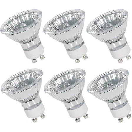6-pak GU10 Halogenpærer 50W 230V GU10 Halogen Spotlamper Varm Hvid til Loftslamper Dæmpbar