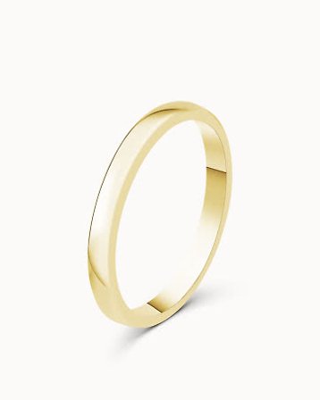 Smooth Ring for Her Olivia 18K Yellow Gold 2MM - Engagement Rings & Wedding Rings from Vanbruun