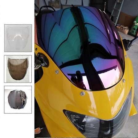 Ny vindruta för Honda Cbr600f4 Cbr600 Cbr 600 F4 1999 2000 99 00 Motorcykel Vindruta Deflektorer Skruvar Klar iruidium