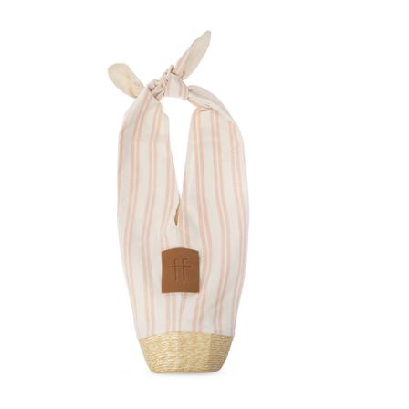 Forte Forte, Bucket bag Roze, Dames, Maat:ONE Size,Canvas,Streeppatroon