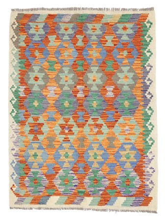 Small Kilim Afghan Old Style Rug 149X193 Wool