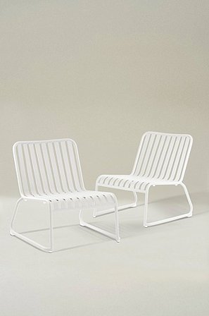 Jotex - Loungestoel 2-pack Wit Wit - BELLEVILLE - Koop Tuinstoelen & tuinkrukken bij Jotex