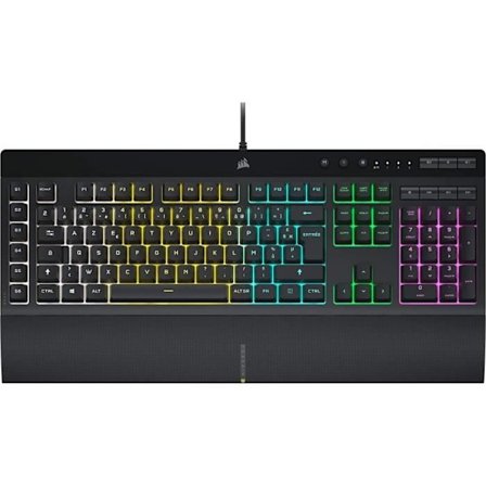 Clavier Corsair K55 RGB PRO Gamer RGB LED, sort