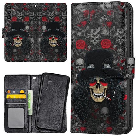 Samsung Galaxy S25 - Plånboksfodral/Skal Slash Skull