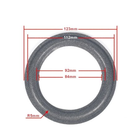 4/5/6,5/8/10/12-tommers høyttalerskum surround subwoofer woofer sirkel kant skum forbedrer lydkvaliteten kompatibel med bærbare enheter rød 10 tommer