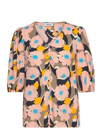 Dustinmd Print Top Modström Brown