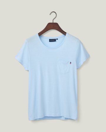 Lexington Cotton-modal blend classic tee, light blue