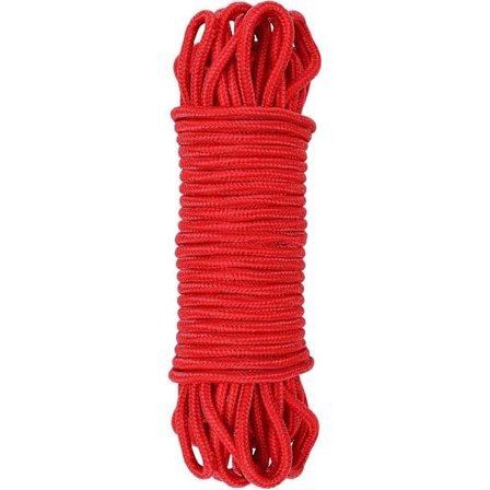 30M Multifunksjonelt Nylonrep, tau og snorer, 6MM Nylonrep Snor Hengesnor, Trekke- og bindetau for Camping Utendørsaktiviteter Hage Red
