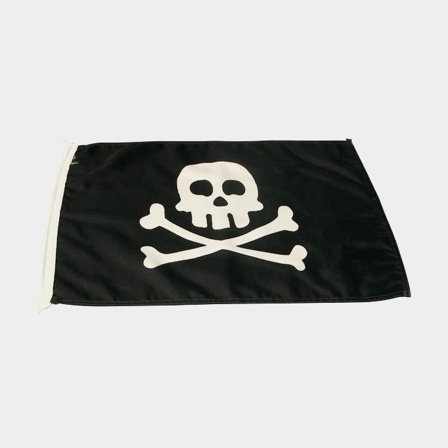 Piratflagga Dödskalle, 45 x 30 cm