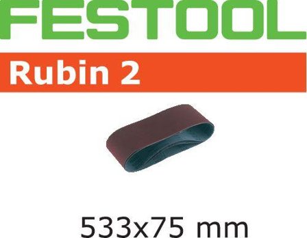 Festool RU2 Slipband 533X75mm, 10-pack P60, Maskintillbehör & förbrukning