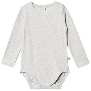 A Happy Brand Grey Melange Baby Body 62/68 cm - All in ones - 62/68 cm - Grey