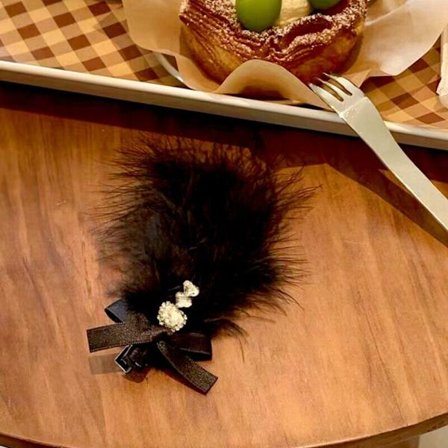 Bowknot Hårklämma Dam Spänne SVART