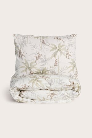 Newbie | Bäddset djungel 150x200 | Offwhite