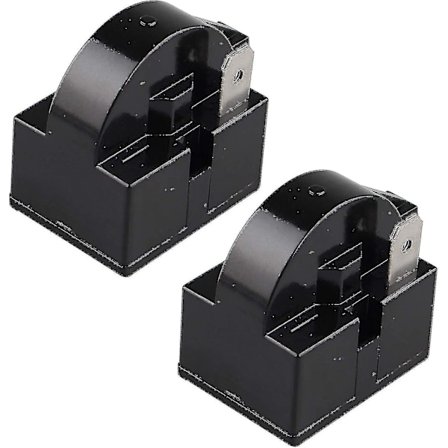 2-pack Qp2-33 Ptc Startrelä 33 Ohm 220V Enpolig Ptc För Kylskåp Fryskompressor Svart Qyroadwolf -xx