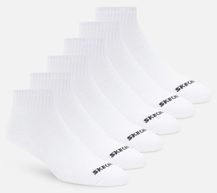 Skechers, 6-pakning Core Quarter-sokker, M, Dame