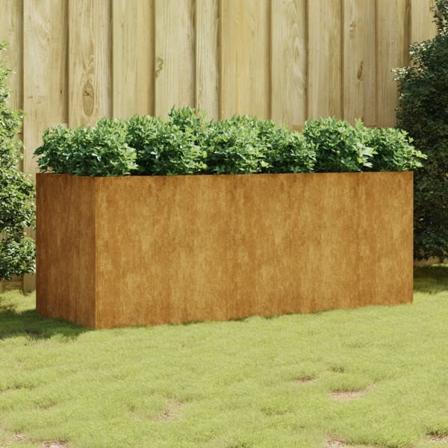 vidaXL Odlingslåda 200x80x80 cm rosttrögt stål Brun