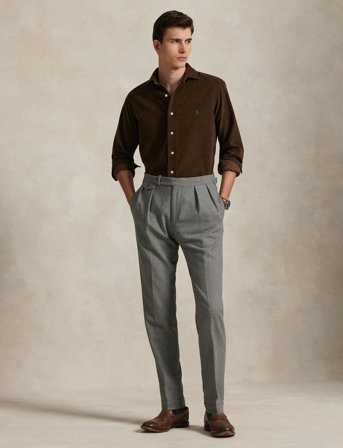 Polo Ralph Lauren Custom Fit Corduroy Shirt - Brown - S