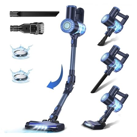 PrettyCare W400 Sladdlös dammsugare 6i1 väggfäste - 1.2L