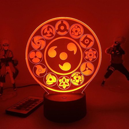 3D LED Natlampe Anime Naruto The Sharingan (FMY)
