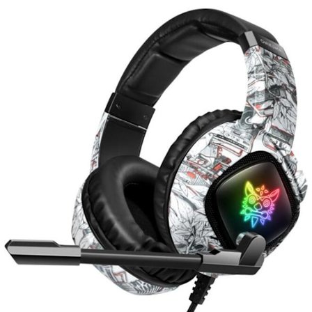 Gaming Headset ONIKUMA K19 Kamouflage Vitt Over-Ear Trådbundet Headset