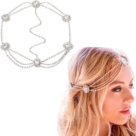 1 stycke silver bruddiadem bröllop silver diadem