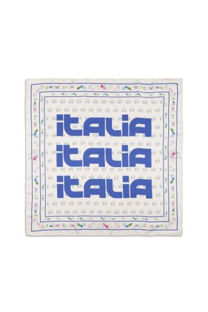 Italia Flora Scarf Blue