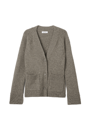 Wera Cardigan i ull WARD Stickat Brun M