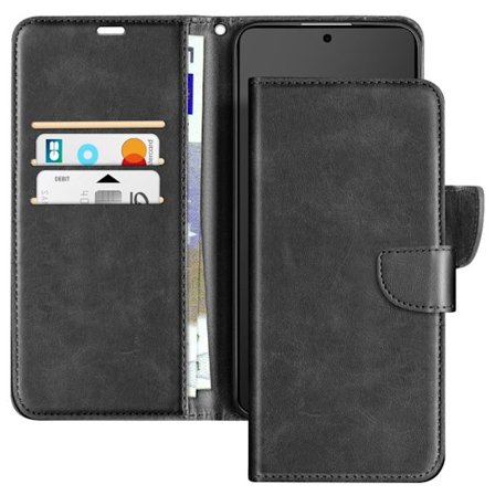 Älypuhelimen kuori - Samsung - Galaxy S25 Edge - Vegan nahkaa - Musta - Iskunkestävä suoja