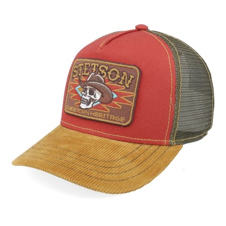 Kinder Stetson - Rot trucker Cap - Kinder Skull Yellow/Cardinal Trucker @ Hatstore