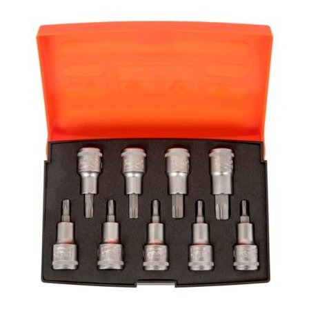 Bahco S9TORX Bitspipesett 9 deler, 1/2", Håndverktøy