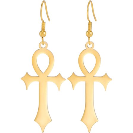 Ankh Kors Örhängen för Kvinnor Flickor Forntida Egyptiskt Kors S, ZQKLA