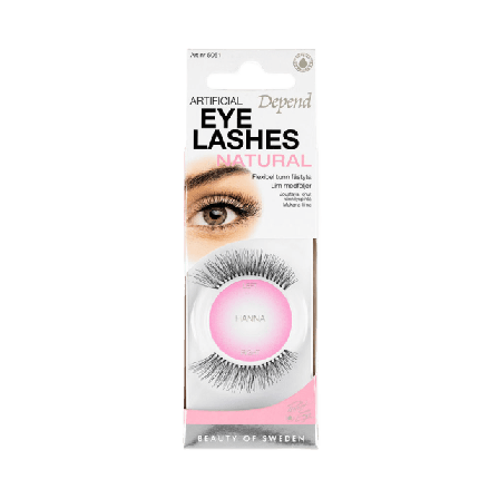 Depend Natural Artificial Eyelashes Hanna Lösögonfransar & färgning Unisex Svart ONESIZE