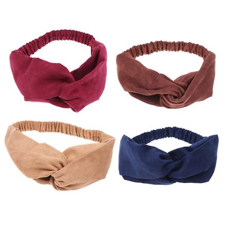 4st enfärgade hårband Cross Design Pannband