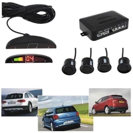 TEMPSA 4 Parkeringssensor LED Bakre Parkeringsradar Bil Hørbar Alarm - juanstar1908301 I02276