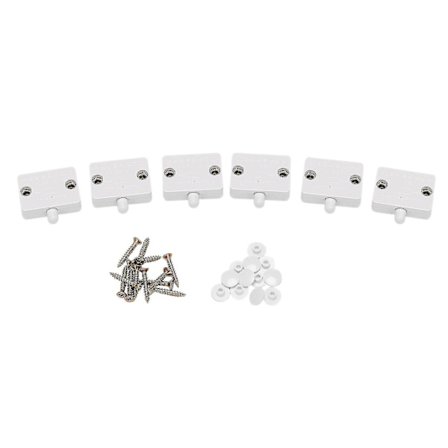 6 st Dörr LED-brytare för garderobsbelysning, normalt stängda skåplampsbrytare, för garderob P