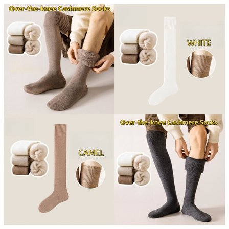 "Herre Varme Cashmere Lårhøje Strømper Ekstra Lange Vinterstrømper Benvarmere"