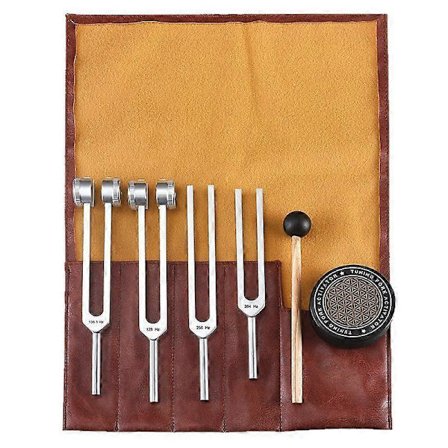 Stemmegaffel Terapi Sæt 128HZ 136.1HZ 256HZ 384HZ Lædertaske Sæt-KM