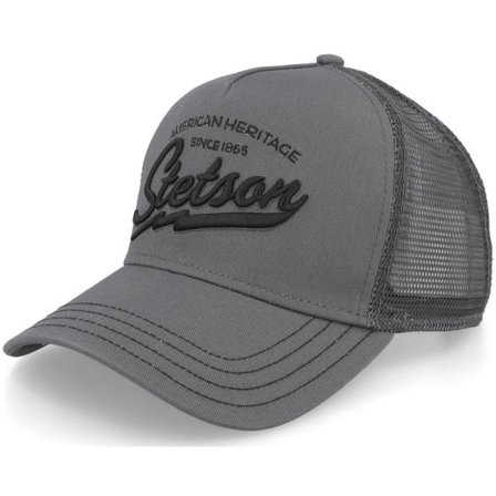 Stetson - Grå trucker Keps - American Heritage Classic Charcoal Trucker @ Hatstore