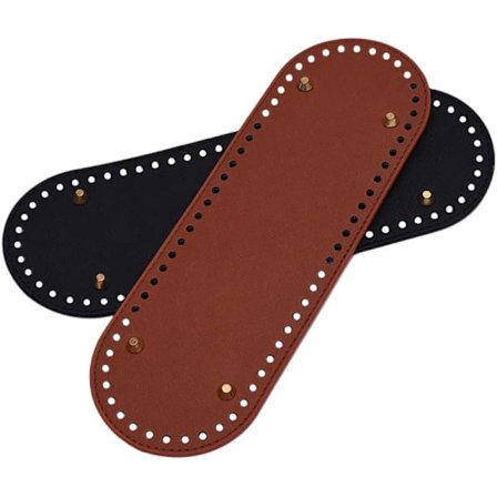 Sæt med 3 stk. PU-læder taskebundspuder med krogbund