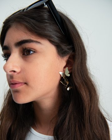 IOAKU BUTTERFLY TWISTED EARRINGS Doré Bijoux Fille - Kids Brand Store