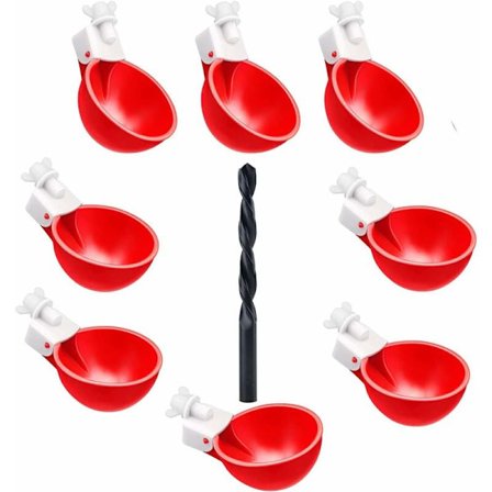 DIY 8 Deler Fjærfe Vanningssett Kylling And Gås Automatisk Vannautomat Ny Type Fjærfe Drikkebolle