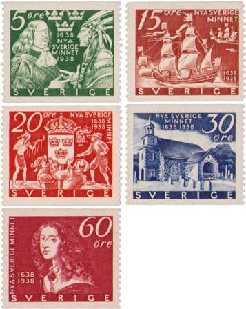 Sverige - AFA 250-254 - Ustemplet